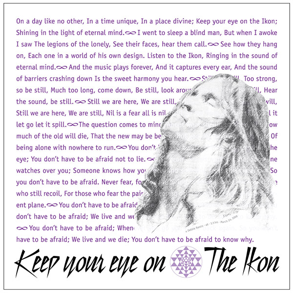 TR Ikon, sketch with lyrics.